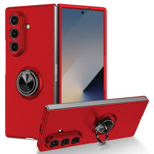 szhaiyu | Luxury Armor Solid Color Phone Case For Samsung Galaxy Z Fold 8 Ultra Z Fold 8 7 6 5 4 3 With Ring Bracket Holder Cover Fundas