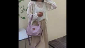 Hand Bag Wanita Selempang | Tas Tangan Perempuan Nilon | Handbag Sling Cewek Impor Korea Style