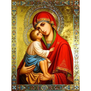 Acrylic Paint By Numbers Jesus Virgin Mary Painting By Numbers on Canvas Coloring By Number for Adults Paint Digital Art