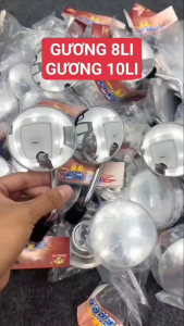 Gương xe máy Gương cầu lồi mặt gương 8cm Chân Xiken Ren Thuận 8 ly và 10 Ly - phụ tùng xe máy caoduongracing