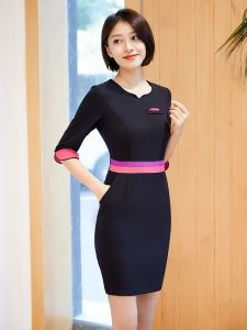 Hotel Management Front Desk Reception Labor Suit Womens Business Wear Classy Beauty Salon Jewelry Shop Uniform Suit Skirt