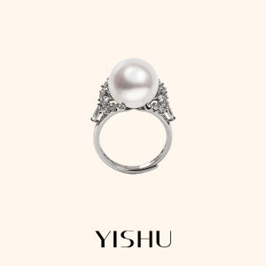 YISHU | Light Luxury Majestic Pearl Ring 925 Silver