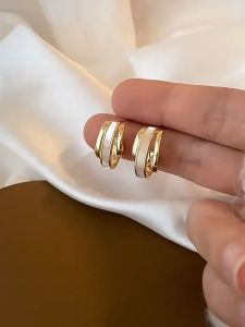 18K Saudi Gold Earrings Nasasangla Pawnable Legit Mother of Pearl Stud for Women Gift Hypoallergenic Non Tarnish Korean Style – Philippines Hot Sale
