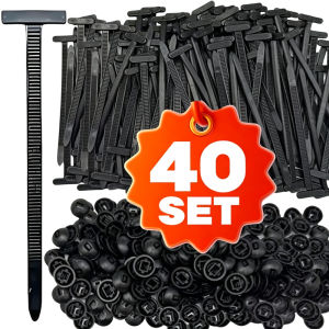 1000-1PCS Heavy Duty Nylon Cable Tie Buckles Self-Locking Zip Ties with Pin Button Universal Car Fender Fasteners car acesssorie