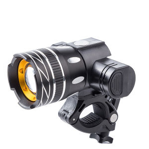 T6 LED Đèn Trước Xe Đạp USB Sạc 2400MAh Có Thể Phóng To Đèn Pin Đi Xe Đạp MTB Đèn Pha Xe Đạp Hợp Kim Nhôm Chống Thấm Nước