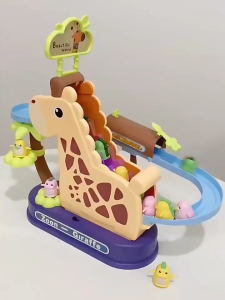 Đồ chơi hưu cao cổ leo cầu thang Slide đồ chơi cầu trượt vịt vàng  có nhạc và đèn cho bé mẫu mới bộ quà tặng bé