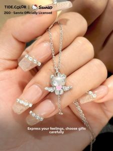 Tide color | Mặt Dây Chuyền Bạc 925 Thiết Kế HelloKitty Angel