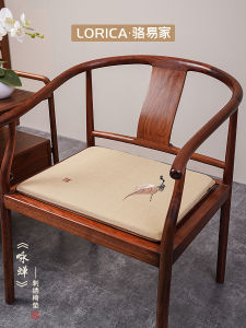 New Chinese Style Rosewood Chair Pad Real Wood Furniture Master Chair Cushion Qi Baishi Painting Work Home Decorative Throw Pillow