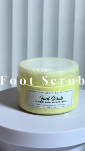 [ FOOT SCRUB FOR DRY SKIN & CRACKED HEELS ] Greenika Foot Scrub Foot Callus Remover Foot Whitening Cream Crack Heel Treatment Crack Heel Remover Cream Foot Spa Scrub Product Removes Calluses Cracked Heel Foot Soak Moisturizes Footspa Whitening Cream