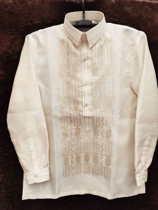 BARONG WITH LINING FOR MEN-PINYA ORGANZA-RANDOM DESIGN | Lazada PH