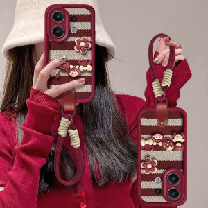 Cute Cartoon Bear Silicone Phone Case for Vivo S30 Full Cover Protective Shell Creative Doll Design Womens Style Anti-Fall