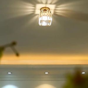 Lampu Hias Gantung Ruang Tamu Minimalis Plafon Crystal Ceiling Lamp Lampu langit-langit Kristal