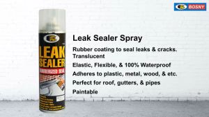 Bosny Leak Sealer Rubberized Seal Spray B125 600cc Elastic Flexible Waterproof