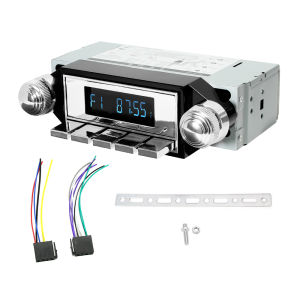 Retro Car Radio for Ford Bronco F-Series Mustang Galaxie Ranchero Multimedia Player FM AM RDS Bluetooth AUX USB 12V MP3 Stereo