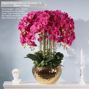 Luxurious Artificial Butterfly Orchid Decoration Art Piece Living Room Elegant Flower Arrangement High-End Display Fake Flower