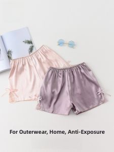 MiiOW | Breathable Lace Safety Pants Women Summer Thin Anti-Light Not Curling Edge Short Pants Home Leisure Polyester Spandex Shorts