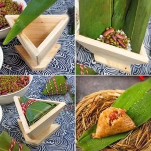 Cetakan Bacang Segitiga Bahan Kayu