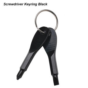 2PCS Set Phillips Slotted Screwdriver Key Ring Pocket Screwdriver Set Mini 2 in 1 Portable Repair Tool with Key Ring for Outdoor
