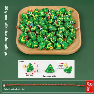 Colorful Rope Baby Bracelet DIY Cartoon Horizontal Hole Alloy Zongzi Fashion Jewelry Accessories Hand Chain Hand Bracelet Parts