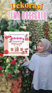 Paket Dekorasi Balon Ulang Tahun Anak Dewasa Cewek Birthday Decoration Set Premium Pink