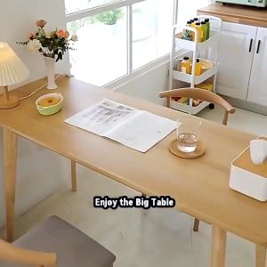 4 Seater Solid Wood Dining Table Set Home Nordic Coffee Table With Chair Meja Makan Kerusi Kayu 实木餐桌