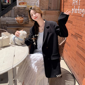 Elegant Black Suit Jacket Womens Casual Versatile Design Beautiful Korean Style Autumn New Arrival Fashionable Office Wear