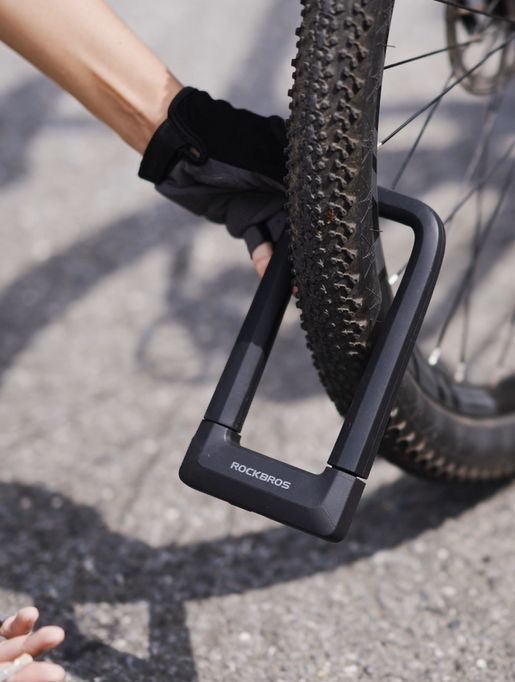 Mountain Warehouse Heavy Duty Bike D-Lock - Maximum Security U-Shaped Steel Lock