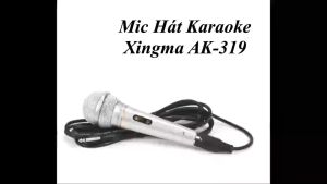 Mic hát Karaoke gia đình Xingma Ak-319 âm thanh trong trẻo sống động có màng lọc tạp âm dây dài 3m - Bảo hành 12 tháng