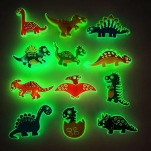 12PCS Luminous Shoe Charms Set Accessories for Hole Shoe Buckle Cute Dinosaur DIY Shoes Decorations Gift