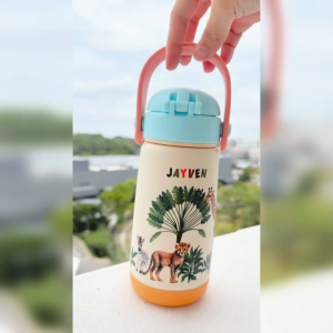 Personalised Kids Stainless Steel Thermo Water Bottle | Custom Name School Bottle Gift