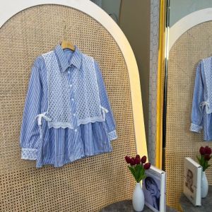 ATASAN KEMEJA WANITA TERBARU ARUNI BLOUSE SALUR KOMBINASI BRUKAT PREMIUM