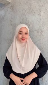 JILBAB BERGO JERSEY NON PET SIZE M KERUDUNG JERSEY MENUTUP DADA