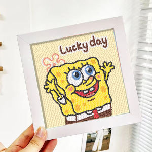 Jozoo Handmade Diamond Painting With Frame DIY Kid Cute Tabletop Home Decor Gift Souvenirs