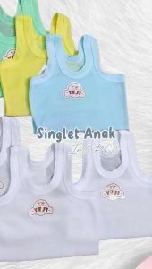 3 PCS Singlet Bayi Kaos Dalam Bayi Anak Warna Putih Usia 0-7 Tahun