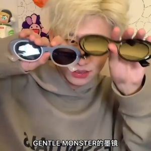 JENNIE แว่นตาฮิปฮอป สไตล์เดียวกัน แว่นกันแดดวินเทจ แว่นสายตาแมว พร้อมส่งจากไทย