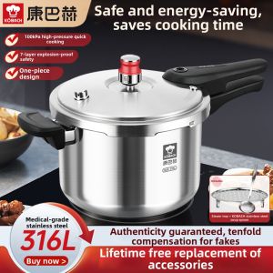 KBH | Household Explosion-Proof Pressure Cooker 316 Stainless Steel