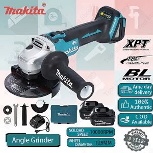 Makita 18V Cordless Angle Grinder 5"Brushless Cutting Machine With 2 Battery