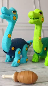 Mainan Bongkar Pasang Dino Dinosaurus Set Tools Perkakas Obeng Alat Tukang Screw Drive Drill Mur Anak Murah