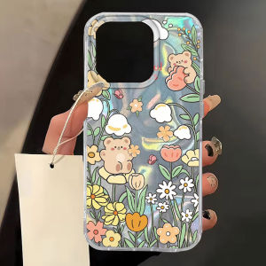 For Xiaomi Redmi Note 15 14 13 12 11 10 11S 10S 8 9 Pro 15C 14C 13C A3 A1 A2 9A A5 Purple Flower Rabbit Girls Phone Case Cover