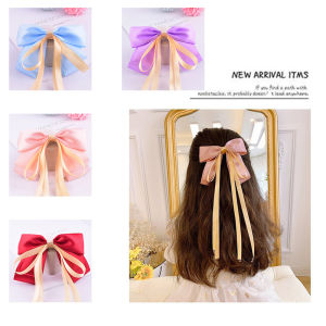 🔥Orfila Korean Kids BowKnot Hair Clips Fashion Ribbon Head Accessories Colorful Tassel Hairpin Sweet Princess Girls