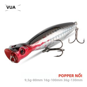 Mồi Câu Nổi Kingdom TopWater Kích Thước 80mm 100mm 130mm Trọng Lượng 9.5g 16g 36g Mồi Giả Cứng Câu Cá Bass Dùng Cho Biển Sông Hồ.
