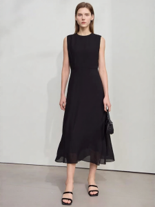 AMII | New Pure Color Commuter Midi Dress