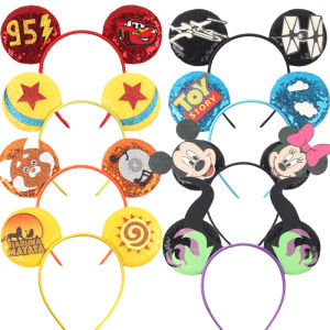 2025 New Disney Festival Party Cosplay Mouse Ears Headband 3.3"Ears Glitter Hairband For Boys Girls DIY Cartoon Hair Accessories