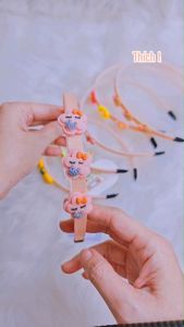 Cài tóc cho bé gái hồng dâu gắn charm xinh xắn bờm tóc cao cấp phụ kiện nữ Hàn Quốc - thương hiệu Vợ Chồng Tôi