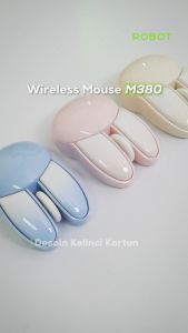 ROBOT Mouse M380 Wireless Mouse Silent Key Rabbit Kelinci Lucu Garansi 1 Tahun