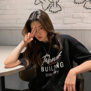 Áo phông rộng nữ tay lỡ Penny Building dày mịn co giãn tốt thấm hút mồ hôi