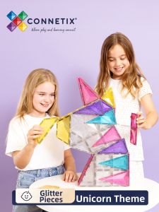 Glimmering Unicorn Stained Glass Window Construction Toy