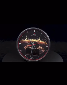 Jam Azan Dinding Bulat AL-FATIHA Wall Clock with Digital LCD Display Accurate Azan Time Reminder