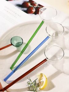 (MỚI) Thìa đong thủy tinh cán dài có miệng rót muỗng múc gia vị mắm đường r.ượu - Thủy tinh chịu nhiệt cao cấp