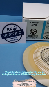 COLOPLAST CP 46769 ALTERNA OSTOMY BASEPLATE 2-PIECE CONVEX 60MM 5PCS 康乐保造口袋底盘5个/盒